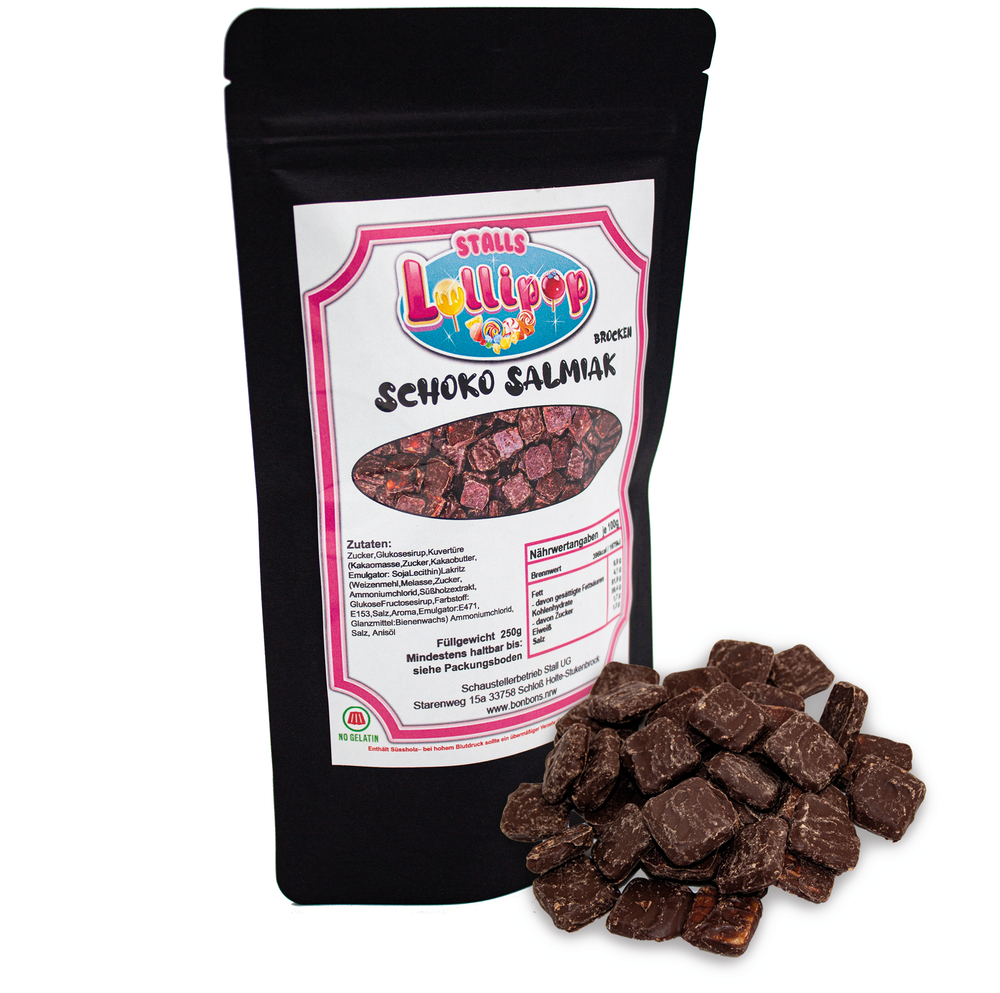 Chocolate salmiak candies 250g