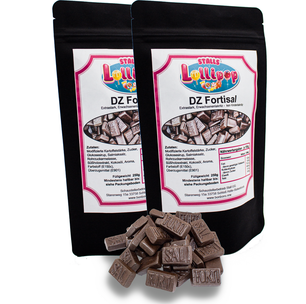 Fortisal Double Salty Liquorice - 500g delicious Dutch licorice in a double pack