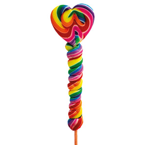 🌟 Entdecke den Geschmack im XXL-Format: Unser Twister Herz Lolly in regenbogenbunter Pracht! 🍭💖 80g