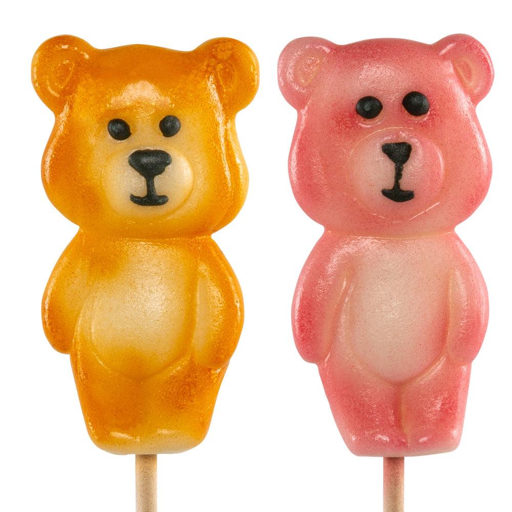 🌟 Colorful fruit explosion: Discover our Happy Bear Lollies 60g in four delicious colors! 🍭🎉