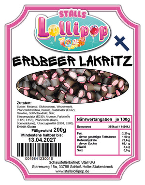 Erbeerlakritz - Süße Variante Lakritz mit Erdbeergeschmack 200g