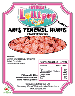 Anis Fenchel Honig Bonbons - Nicht vegan, aber sau lecker!