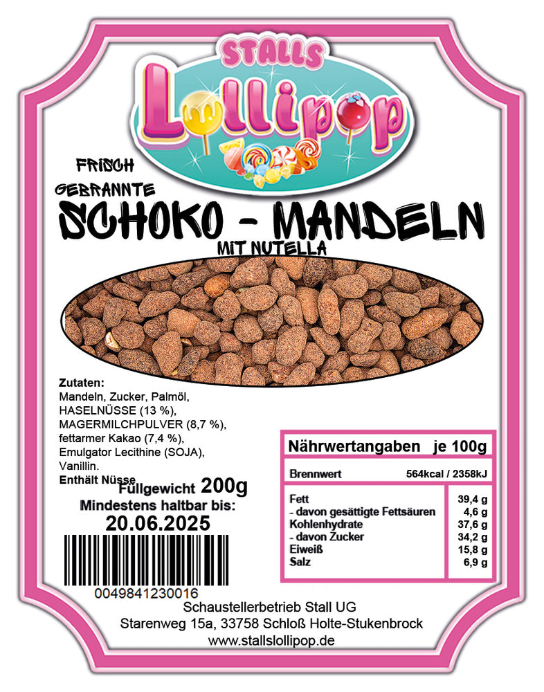 Frisch gebrannte Nutella Mandeln 200g: Der ultimative süße Knabberspaß! 🍫🥜🎉