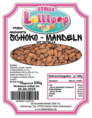 Frisch gebrannte Nutella Mandeln 200g: Der ultimative süße Knabberspaß! 🍫🥜🎉