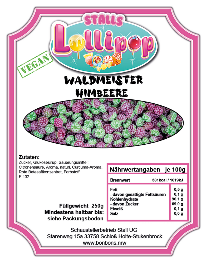 Himbeer-Waldmeister-Bonbons