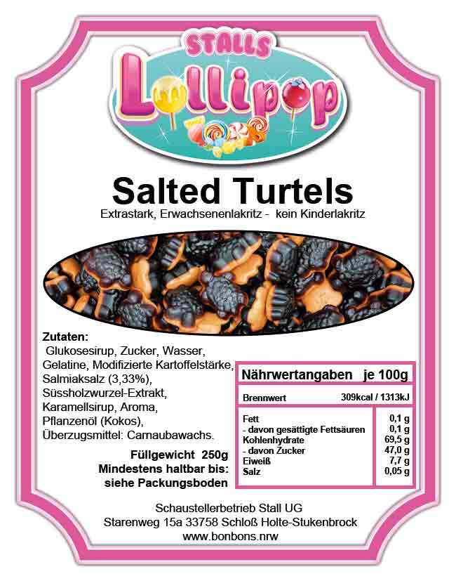 Salted Turtels - Die leckeren Lakritz-Schildkröten 250g