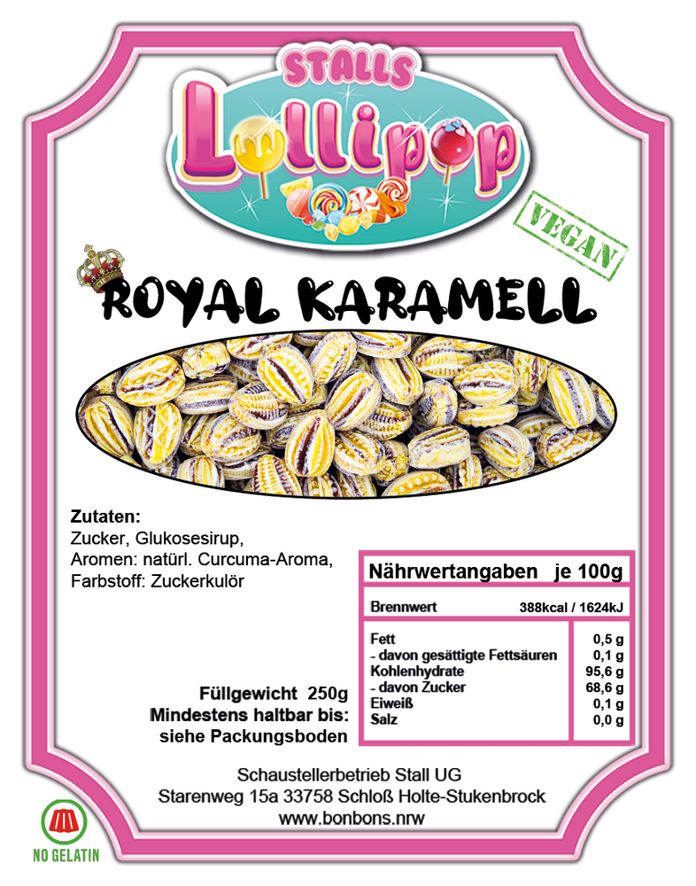 👑🍬 Royal caramel candies: royal enjoyment, vegan and natural! 🌟