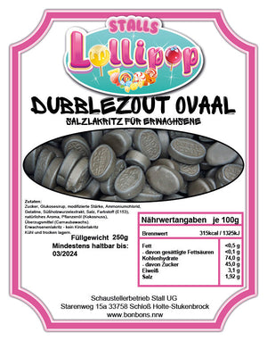 Dubbelzout Ovaal - 250g of the finest Dutch liquorice