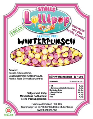 🍊🎅 Vegane Genussmomente: Stalls Lollipop Winterpunsch-Bonbons im Doypack! 🌟🍬