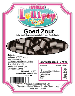 Goed Zout liquorice with 6% ammonia salt 250g