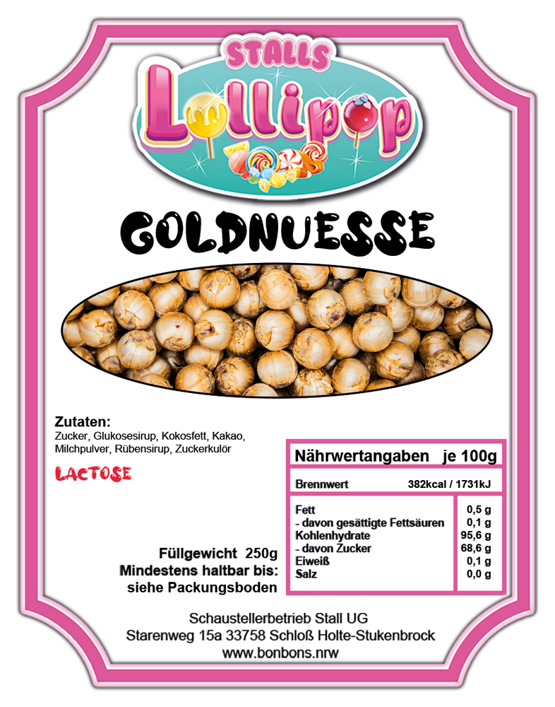 🌰🍫 Stalls Lollipop Goldnuss-Bonbons: Ein Hauch von Luxus im Doypack! ✨🍬