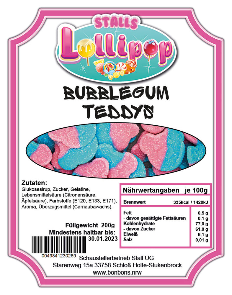 Bubblegum Teddys - Fruchtgummis 200g
