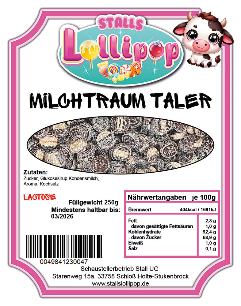 Milchtraum Taler mit echter Sahne 250g