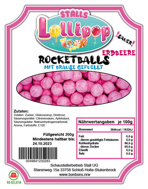 Rocket Balls Erdbeere 200g