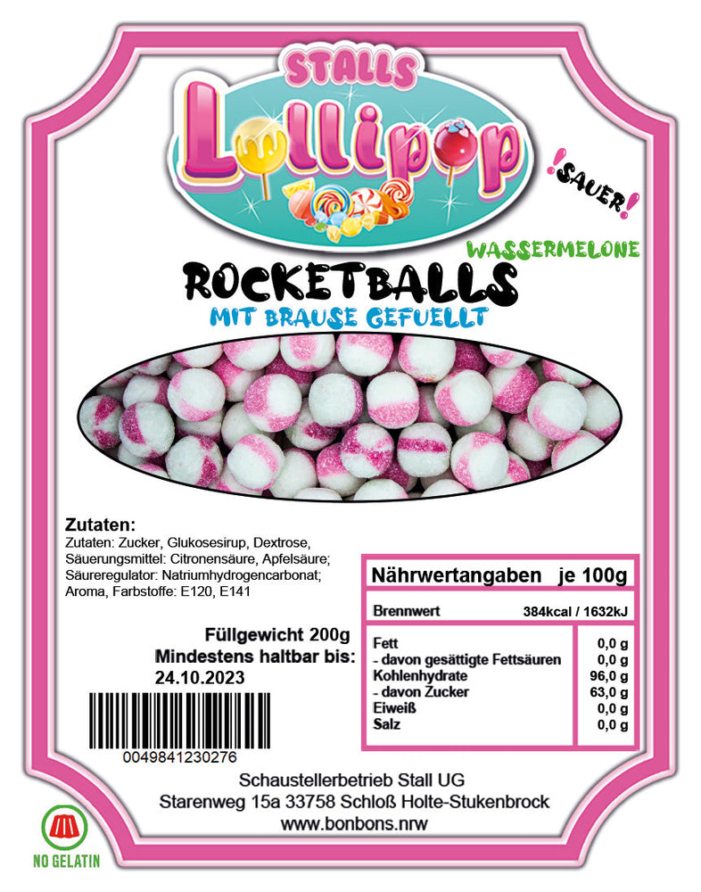 Rocket Balls Watermelon 200g