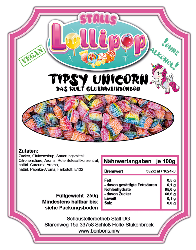 🌈🍬 Tipsy Unicorn Glühweinbonbons: Veganer Winterzauber!