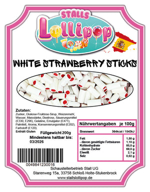 White Strawberry Sticks 200g