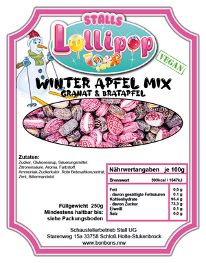 🍎🎄 Stalls Lollipop Winterapfel-Bonbons🌟🍬