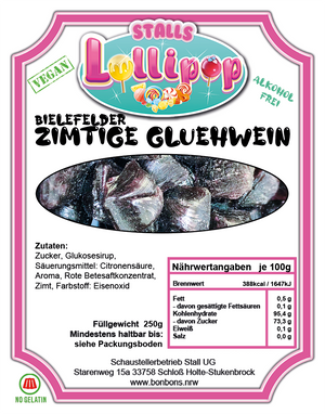 🎄🍬 Stalls Lollipop Vegan & Alkoholfrei: Zimt-Glühwein-Bonbons! 🌟