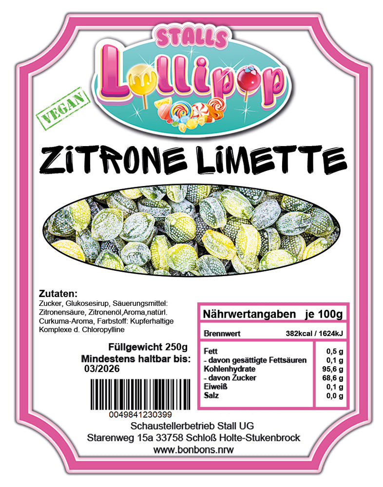 🍋🍈 Stalls Lollipop Vegan: Zitrone-Limette-Bonbons! 🌟